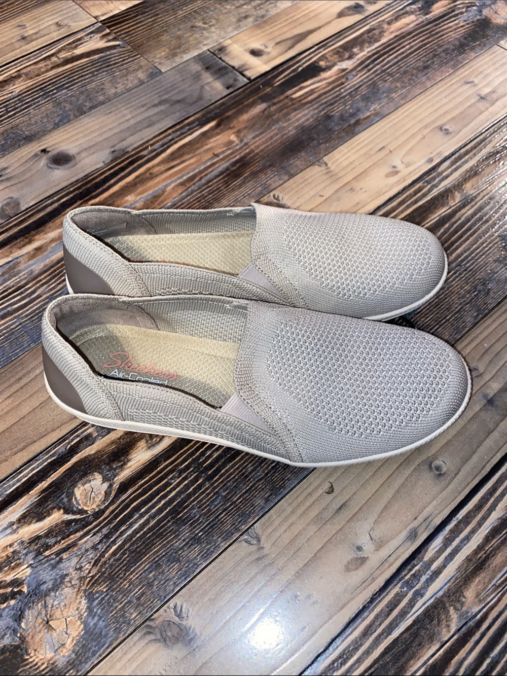 Skechers Slip-On Madison Avenue Knit Loafers in Light Taupe